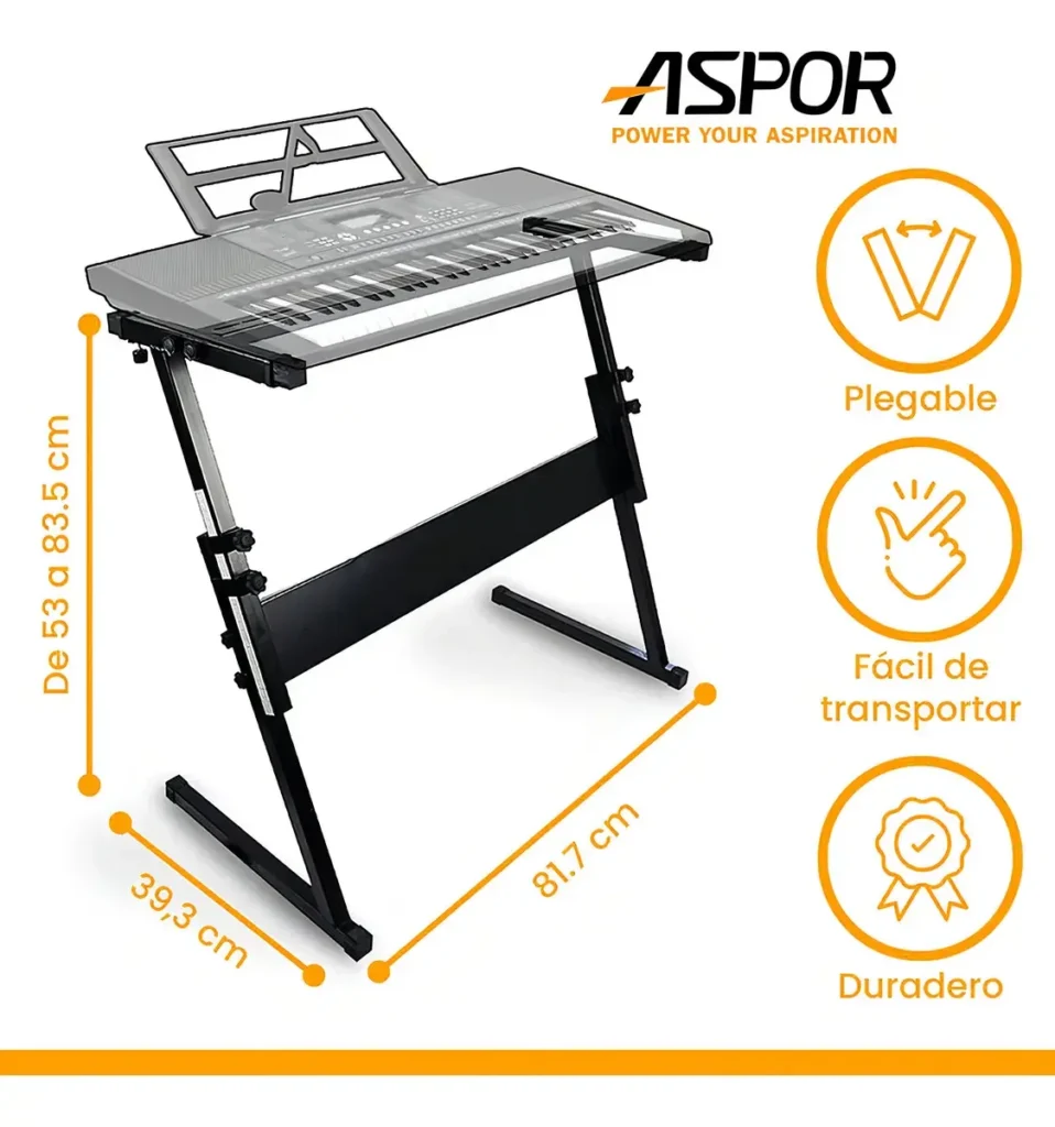 Atril Tipo Z Aspor para Teclado