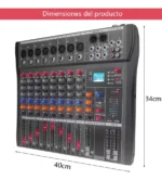 Consola Mezcladora DJ CT8 de 8 Canales – vista adicional 2