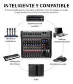 Consola Mezcladora DJ CT8 de 8 Canales – vista adicional 3