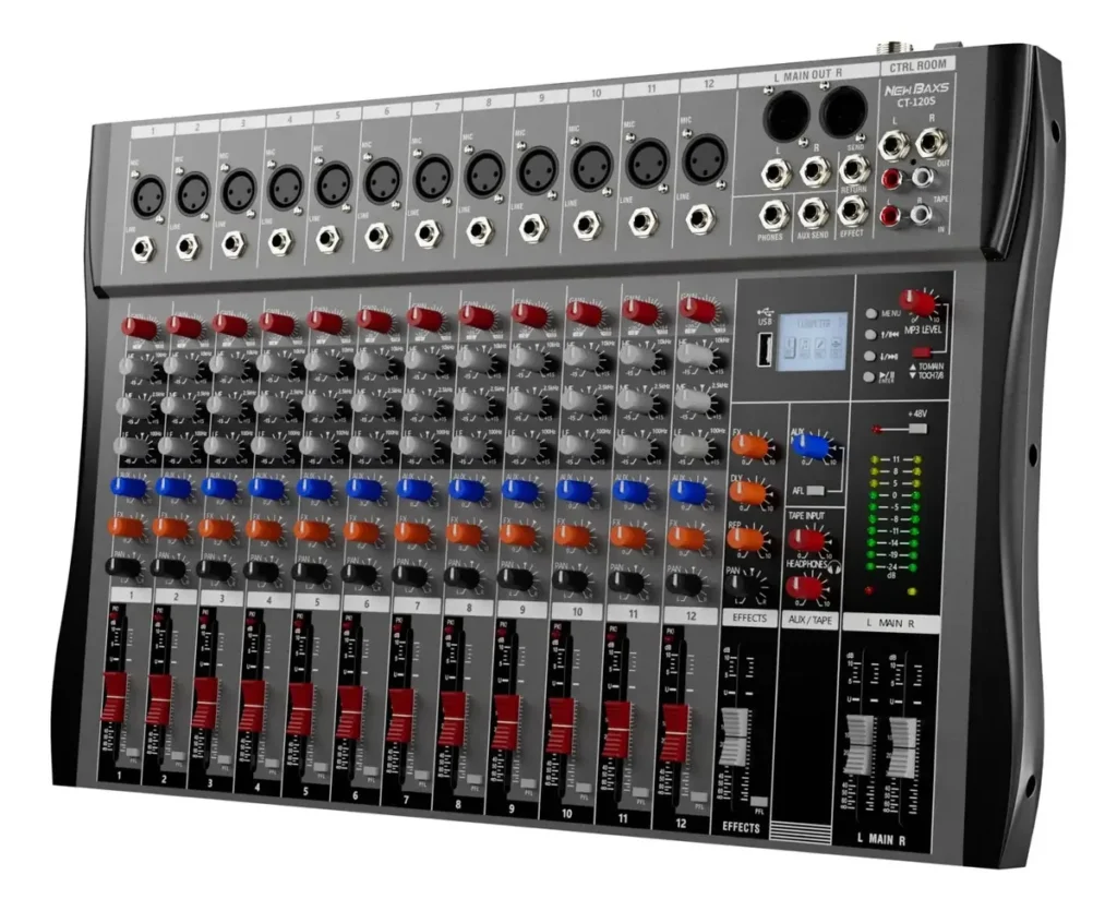 Mezclador DJ EWS de 12 Canales con Bluetooth
